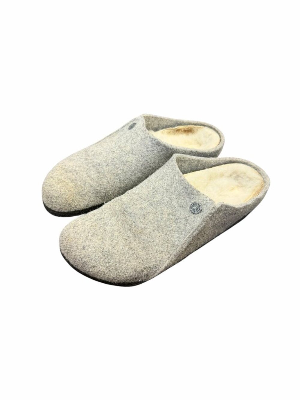 Birkenstock Zermatt Shearling Wool Felt House Slippers Gray EU 42 US 9-9.5 L11